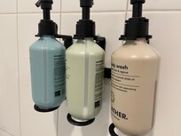 Shampoo completely empty conditioner 1/8 on bottom wouldn’t come out. Bath gel 3/4 full