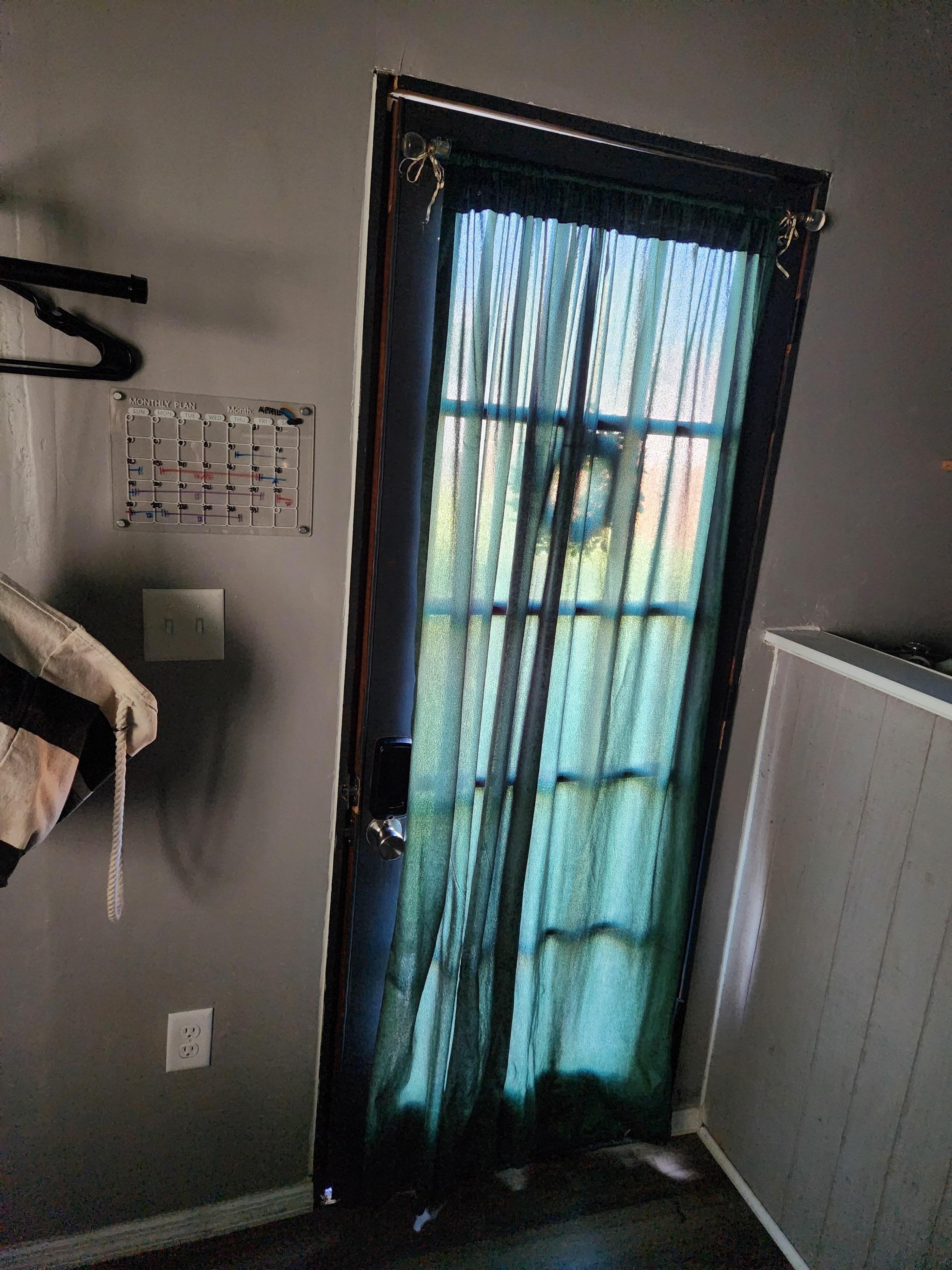 See the gaps of light from around the door where the seal isnt proper.