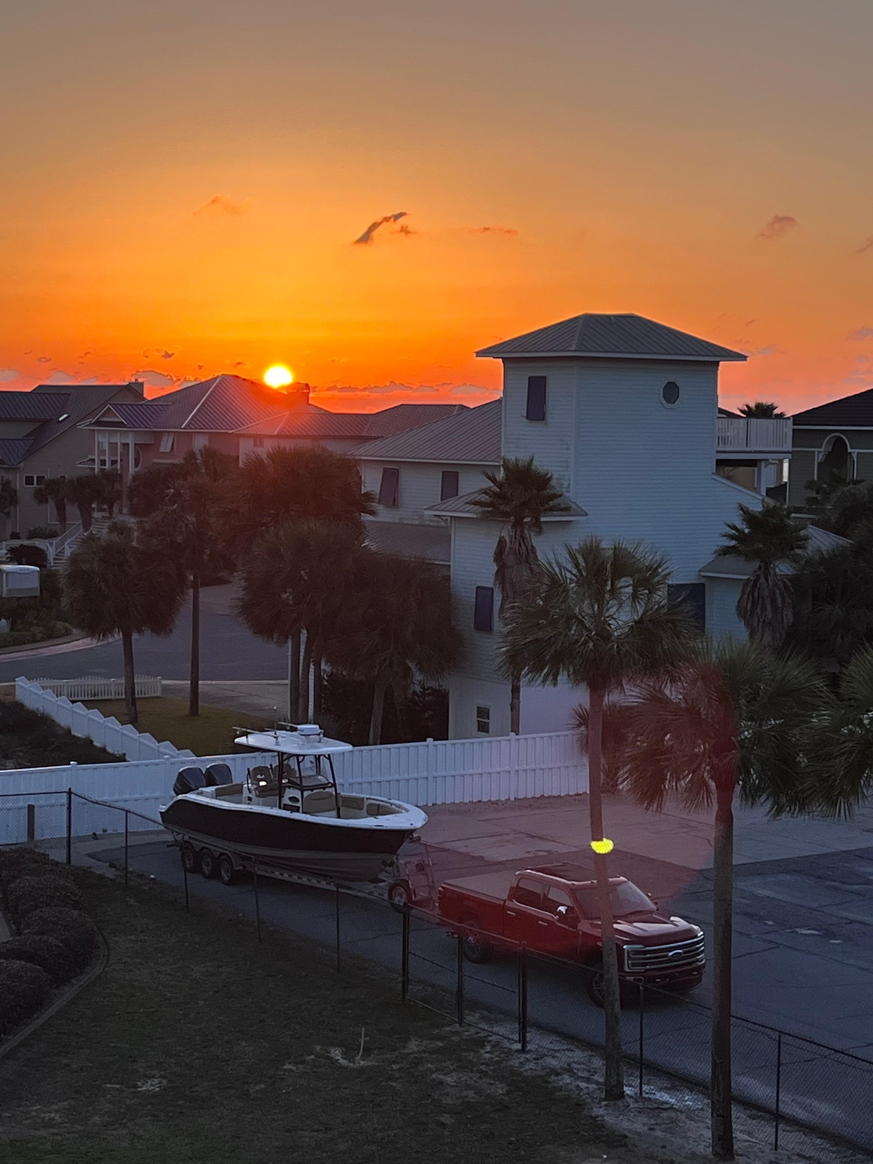 The first morning there!