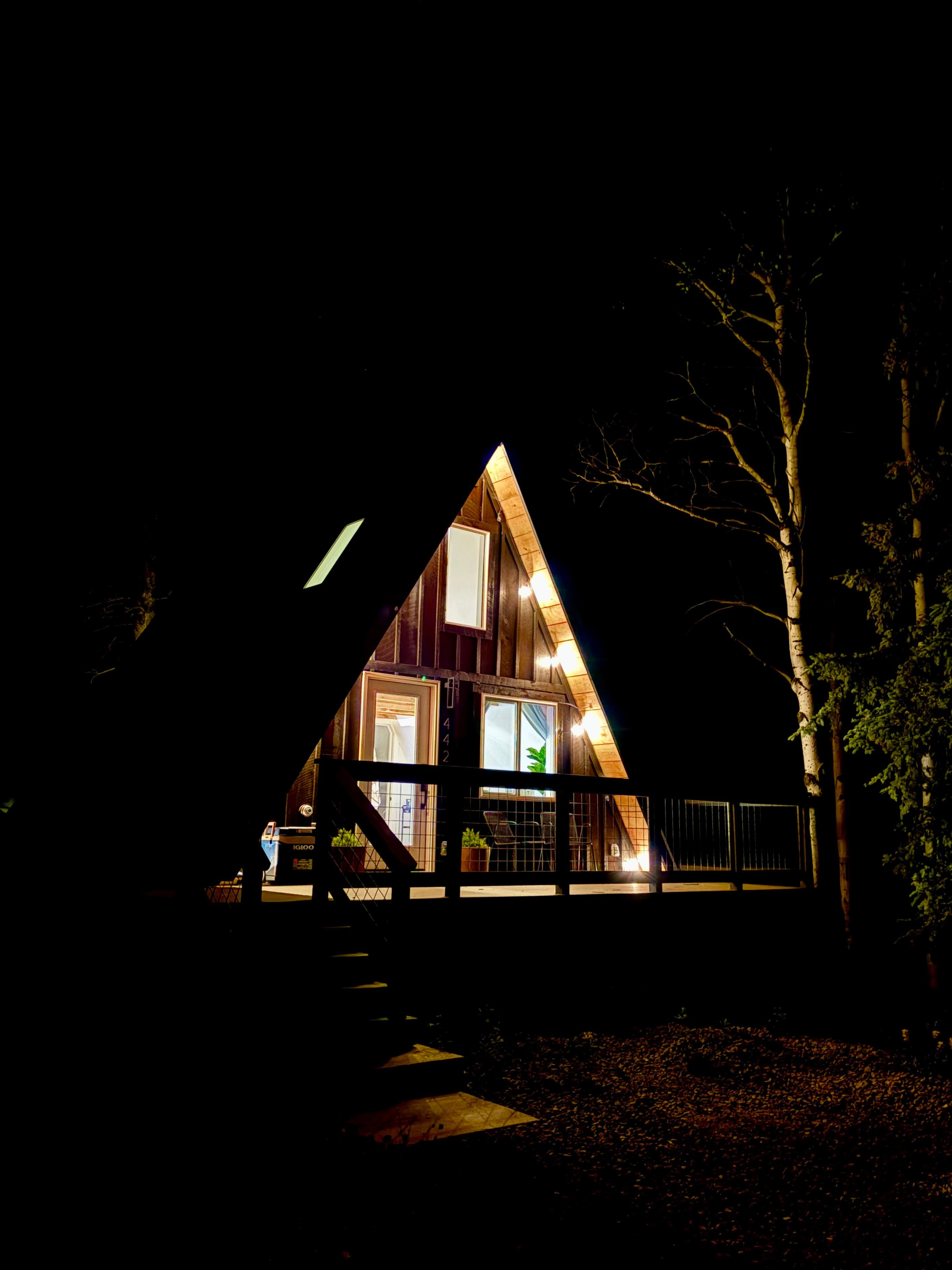 We loved the feel of this cabin, especially at night!
