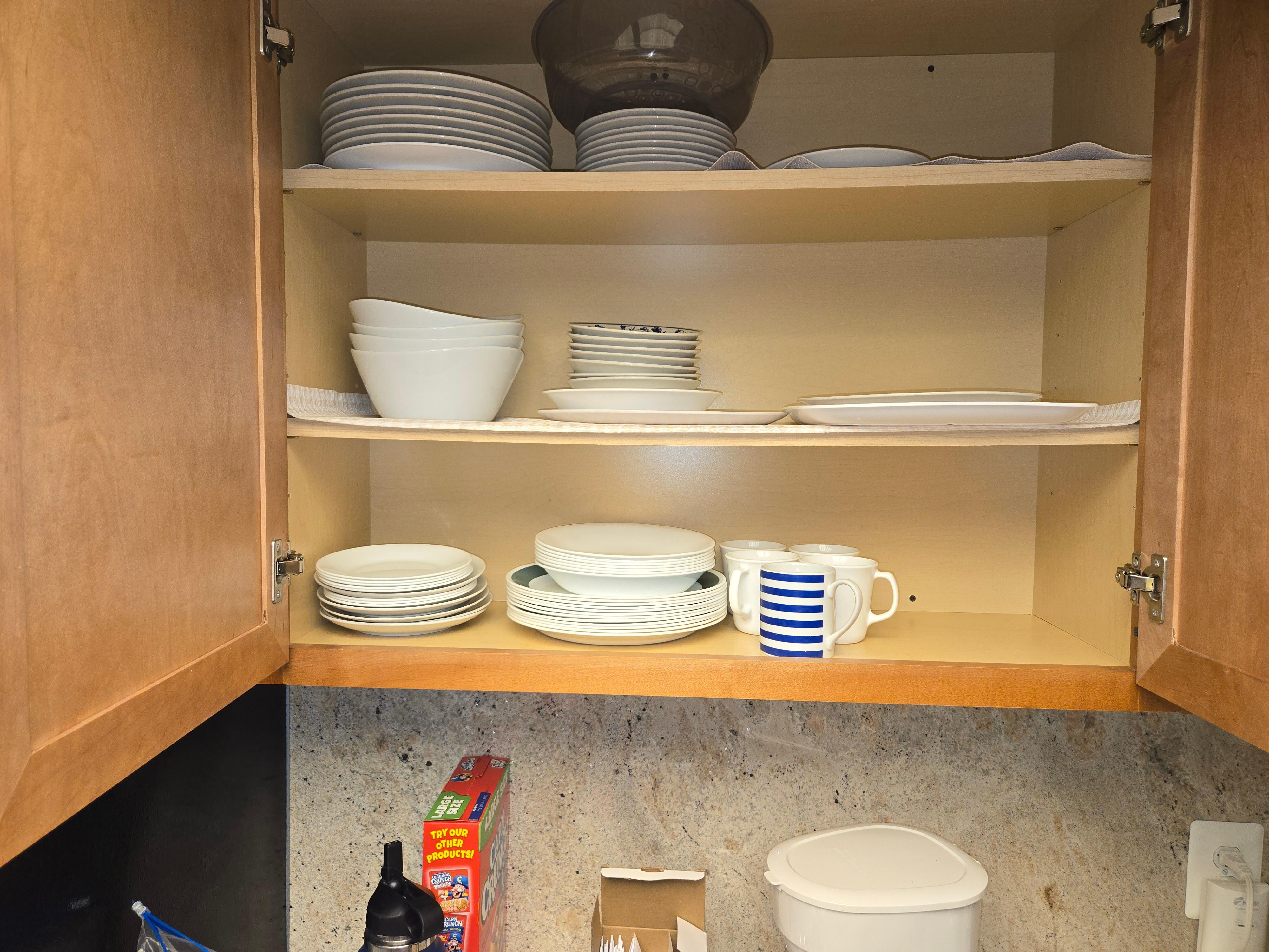 Dishes and bowl selection. 