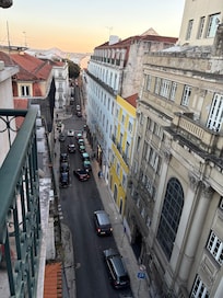 out the living room window