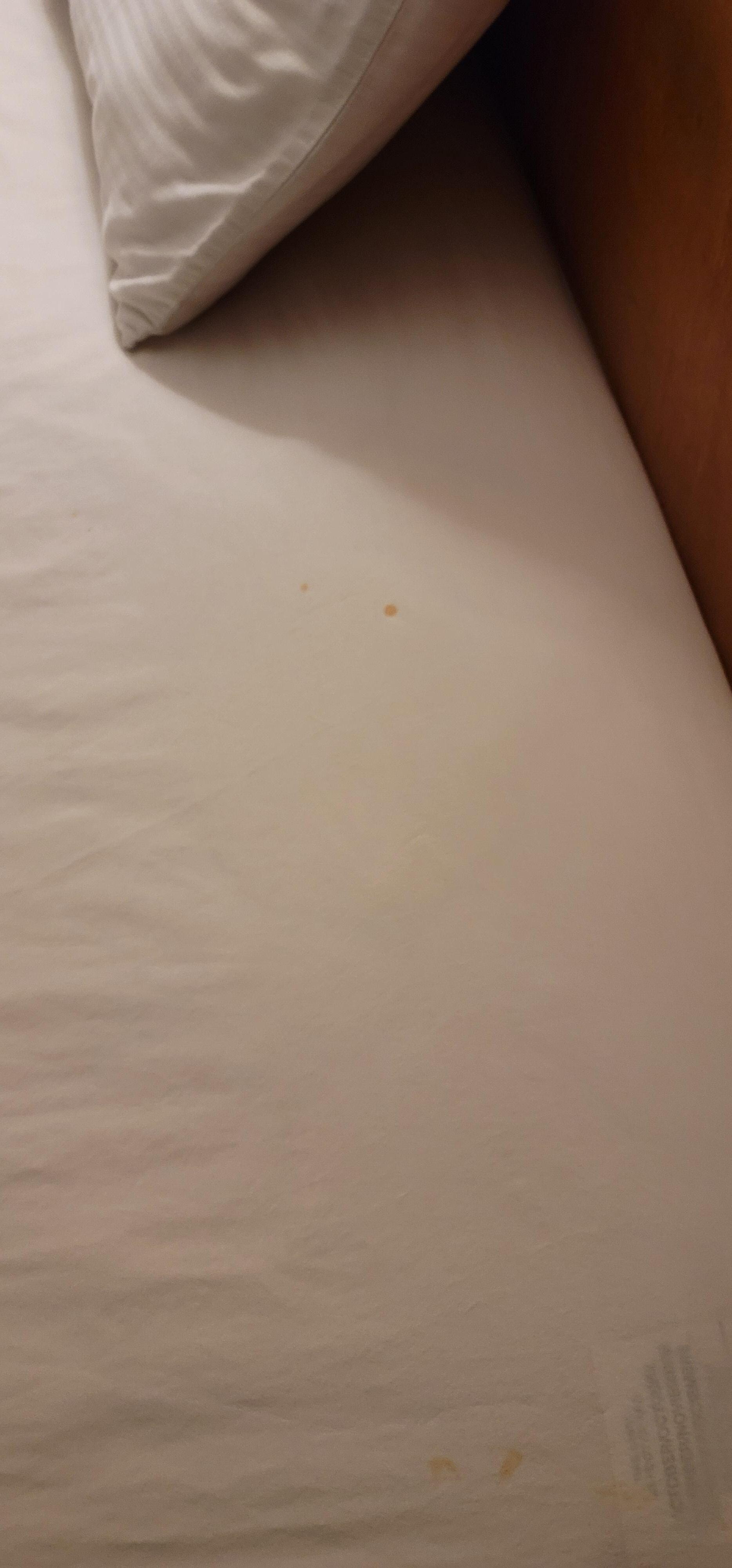 More stains on sheets and pillows