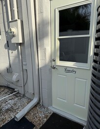 This is the laundry that you share with duplex. Photos have you believe it’s inside and
not shared.