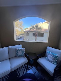 The lenai off the living room was a wonderful place to enjoy morning, coffee.