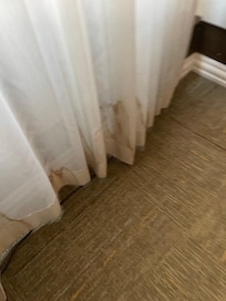 Curtains in the room.