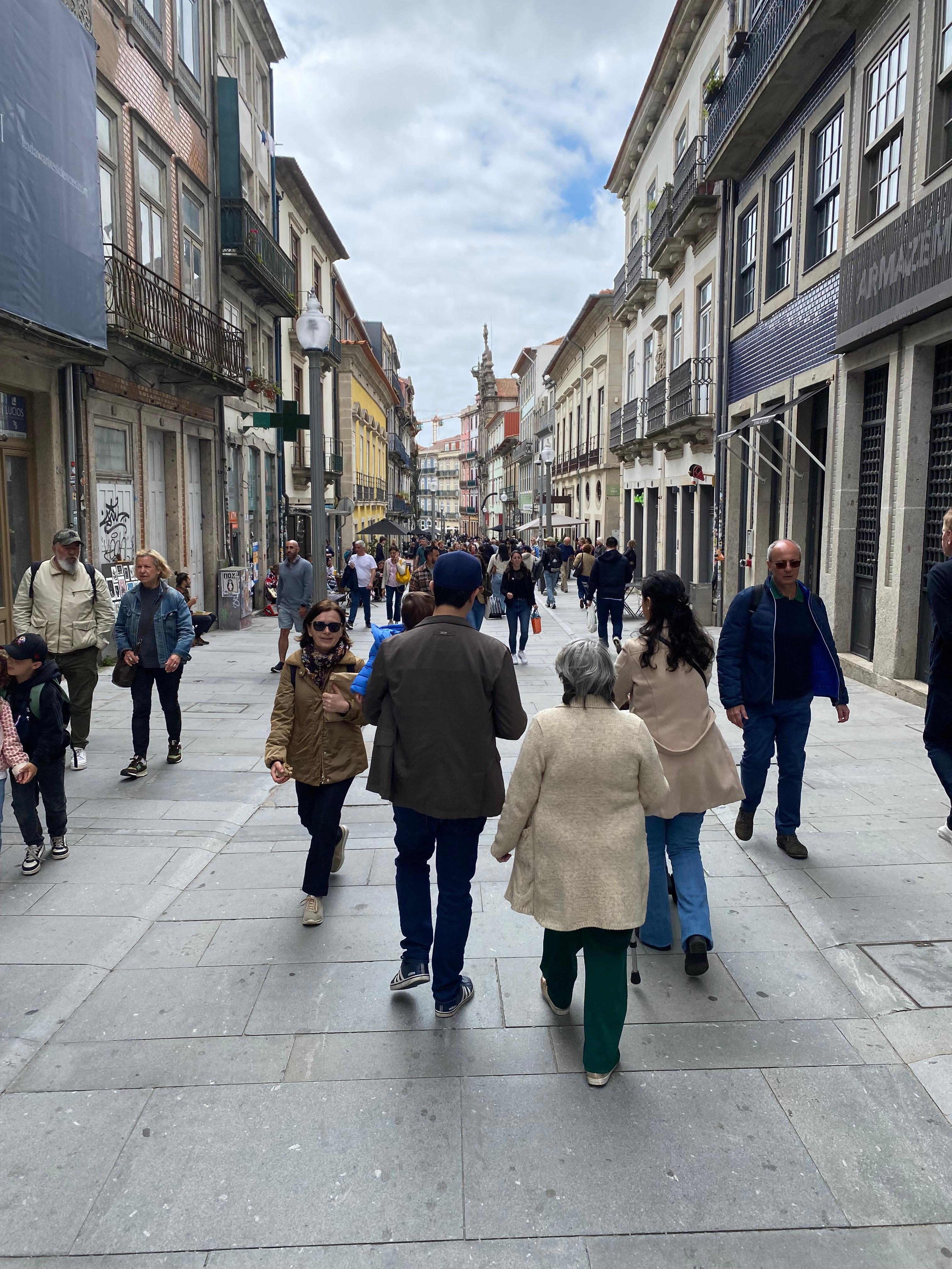 Pedestrian street right outside my front door.  Cars not permitted.