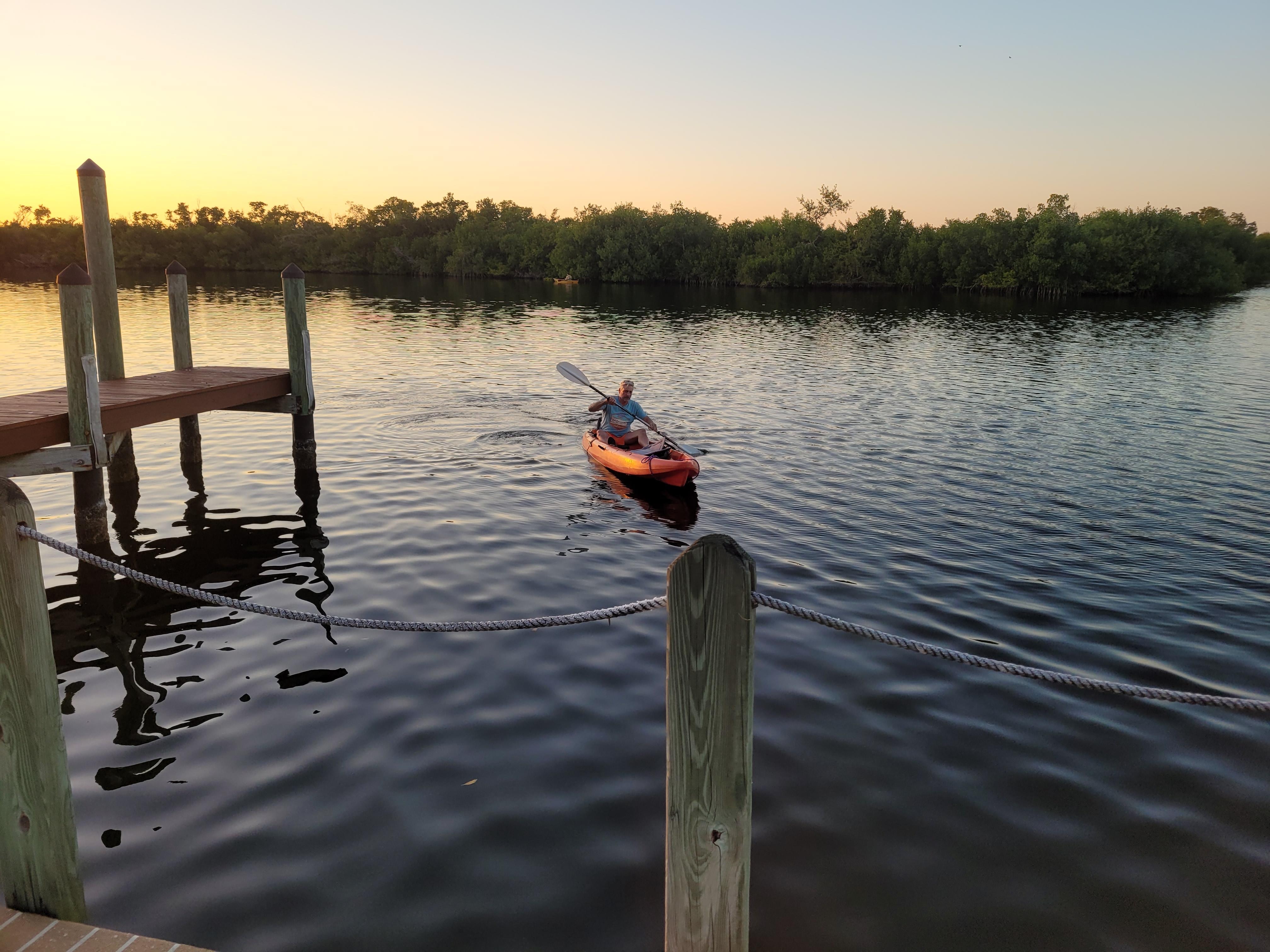 Two person kayak provided.