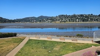 Walking/ biking path around bay, at low tide