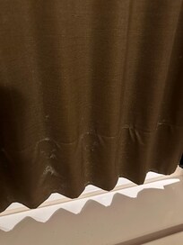 Dirt on curtain