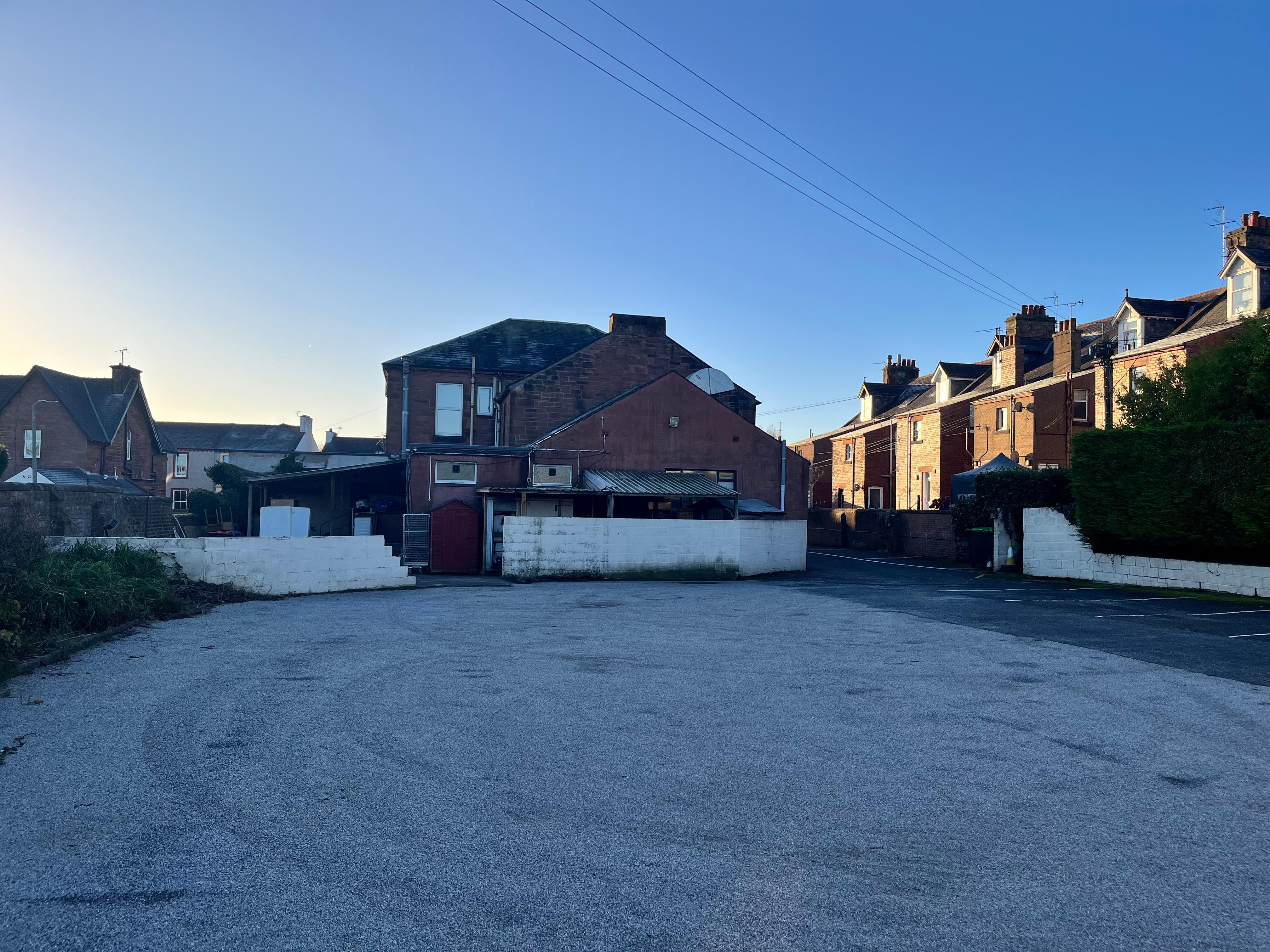 The actual view you get of the Caledonian Hotel.