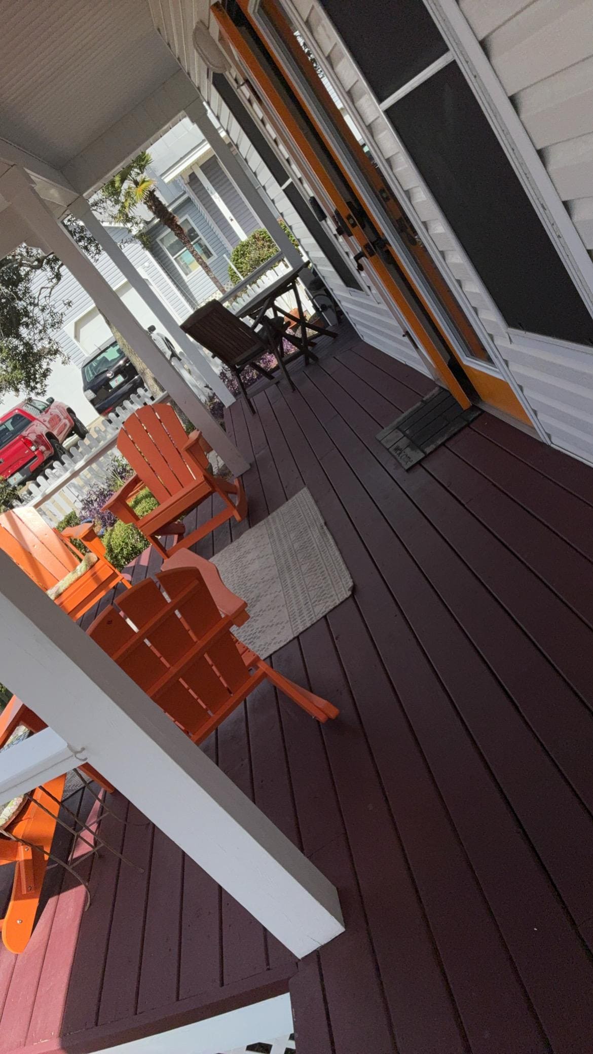 Our first view walking on the porch it’s so cute! 