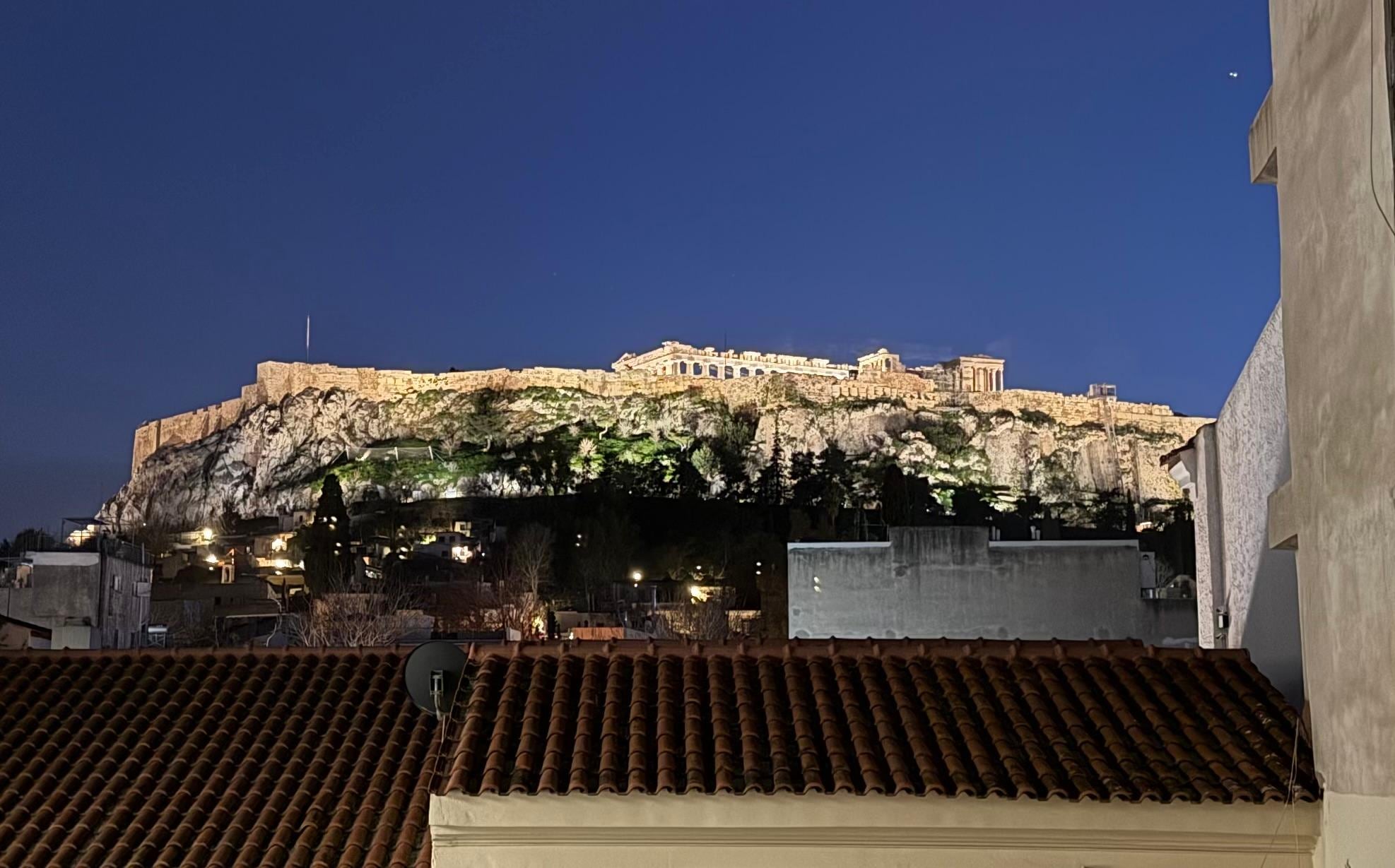 Looking to the acropolis from room. Even better view from top, floor bar and restaurant.