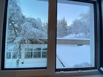 Schöne Aussicht aus dem Fenster