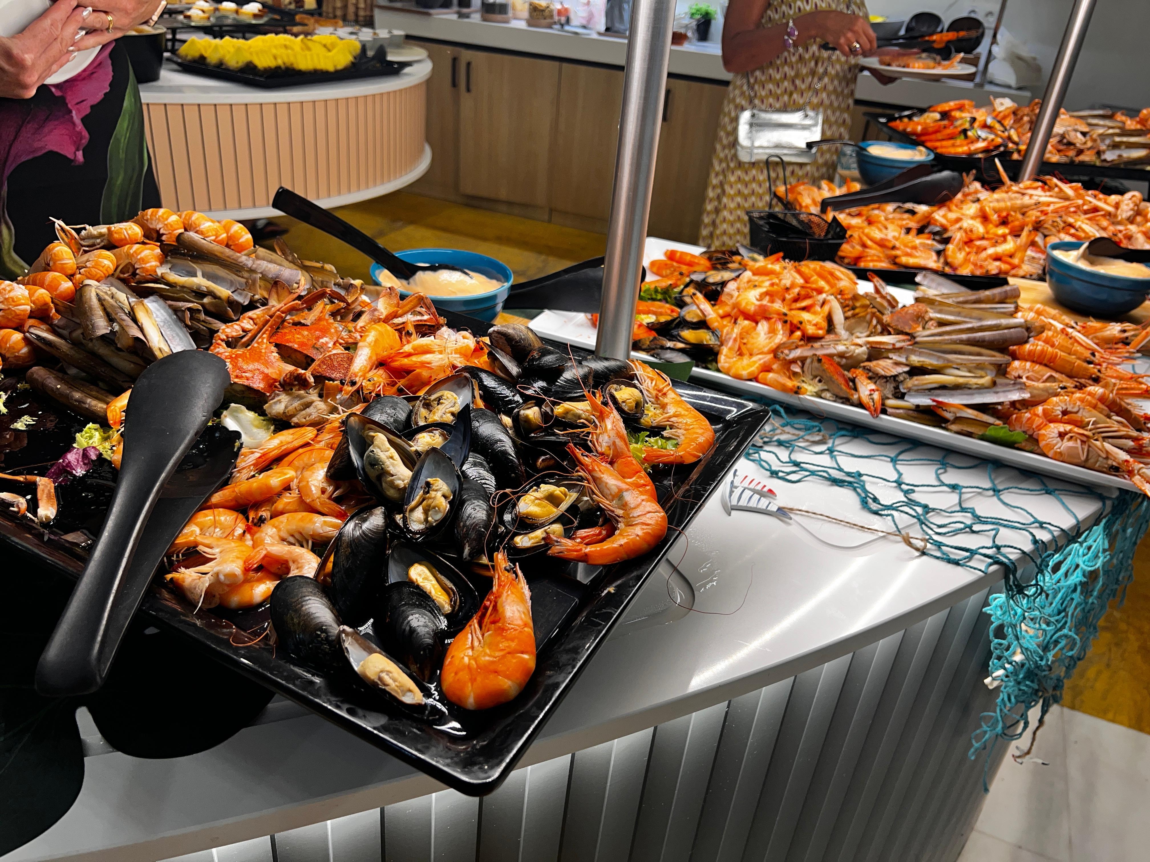 Buffet fruits de mer  du dîner 