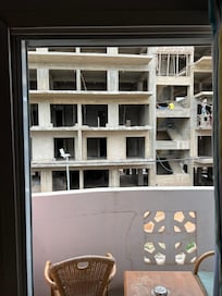 Building construction view from balcony