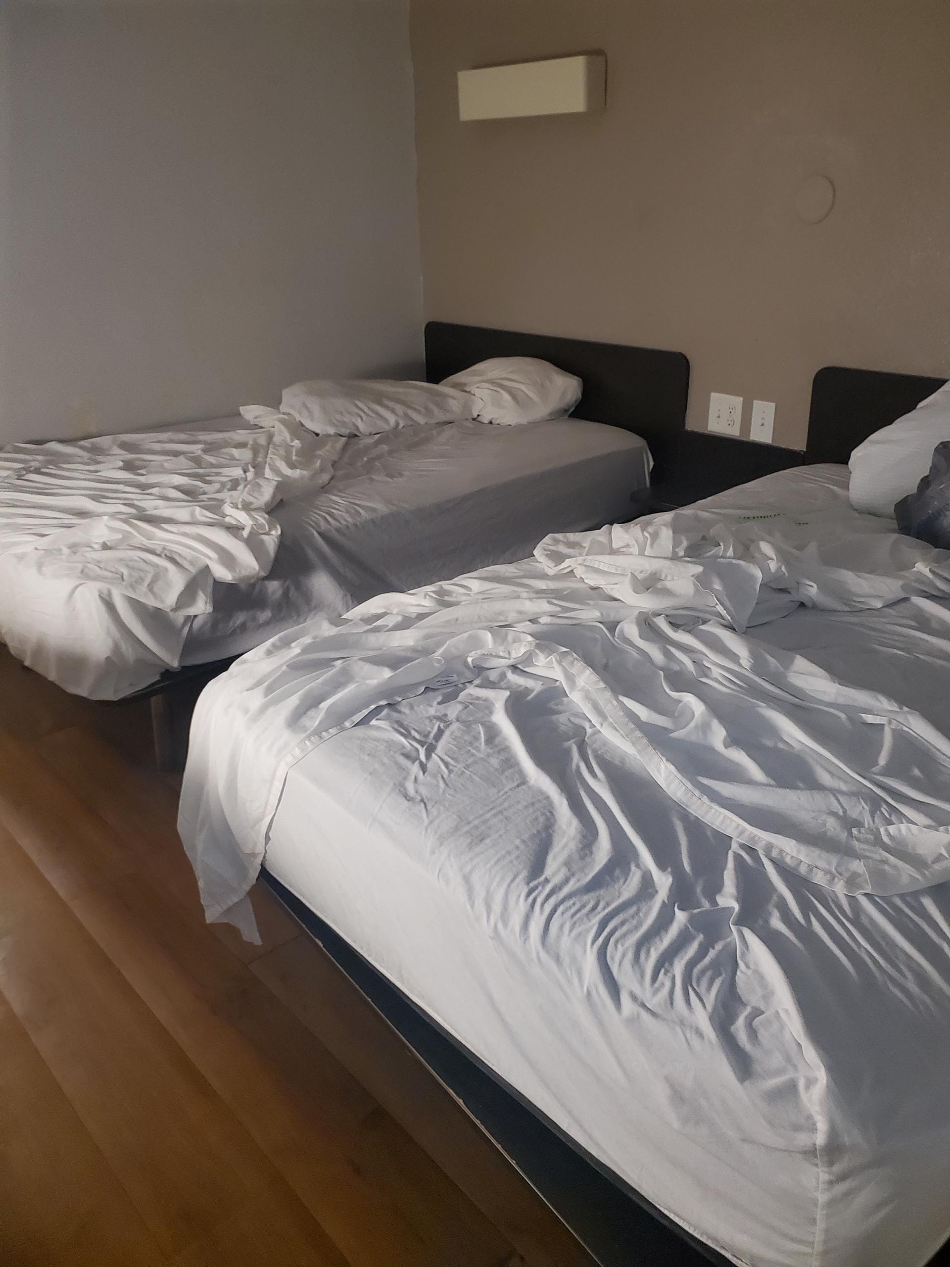 Dirty room at check in