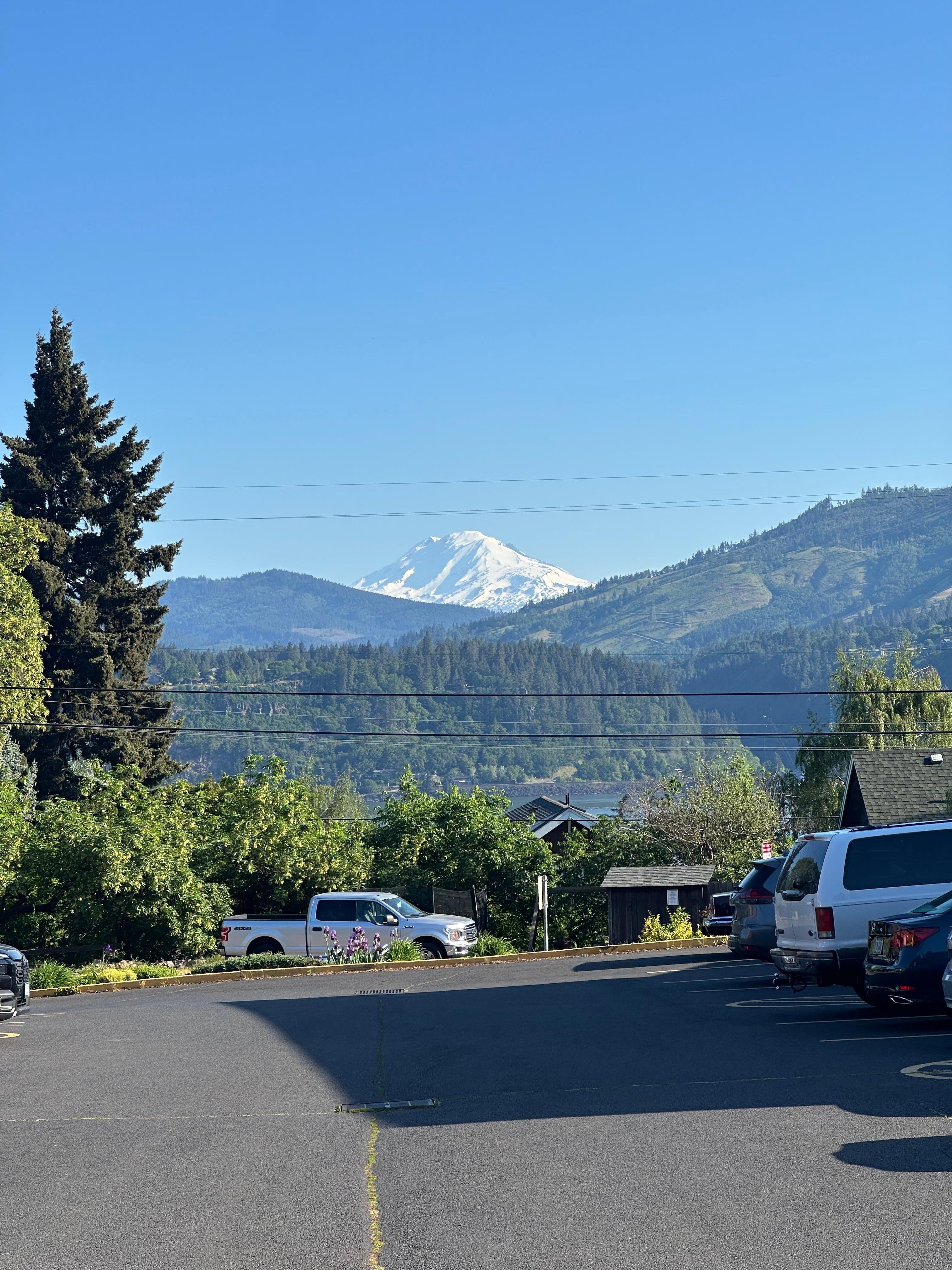 Mt. Adams 36 mi due north from the hotel.