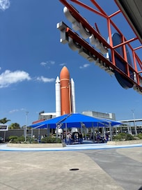 Not too far from KSC visitors complex- worth the drive! Do the astronaut talk.