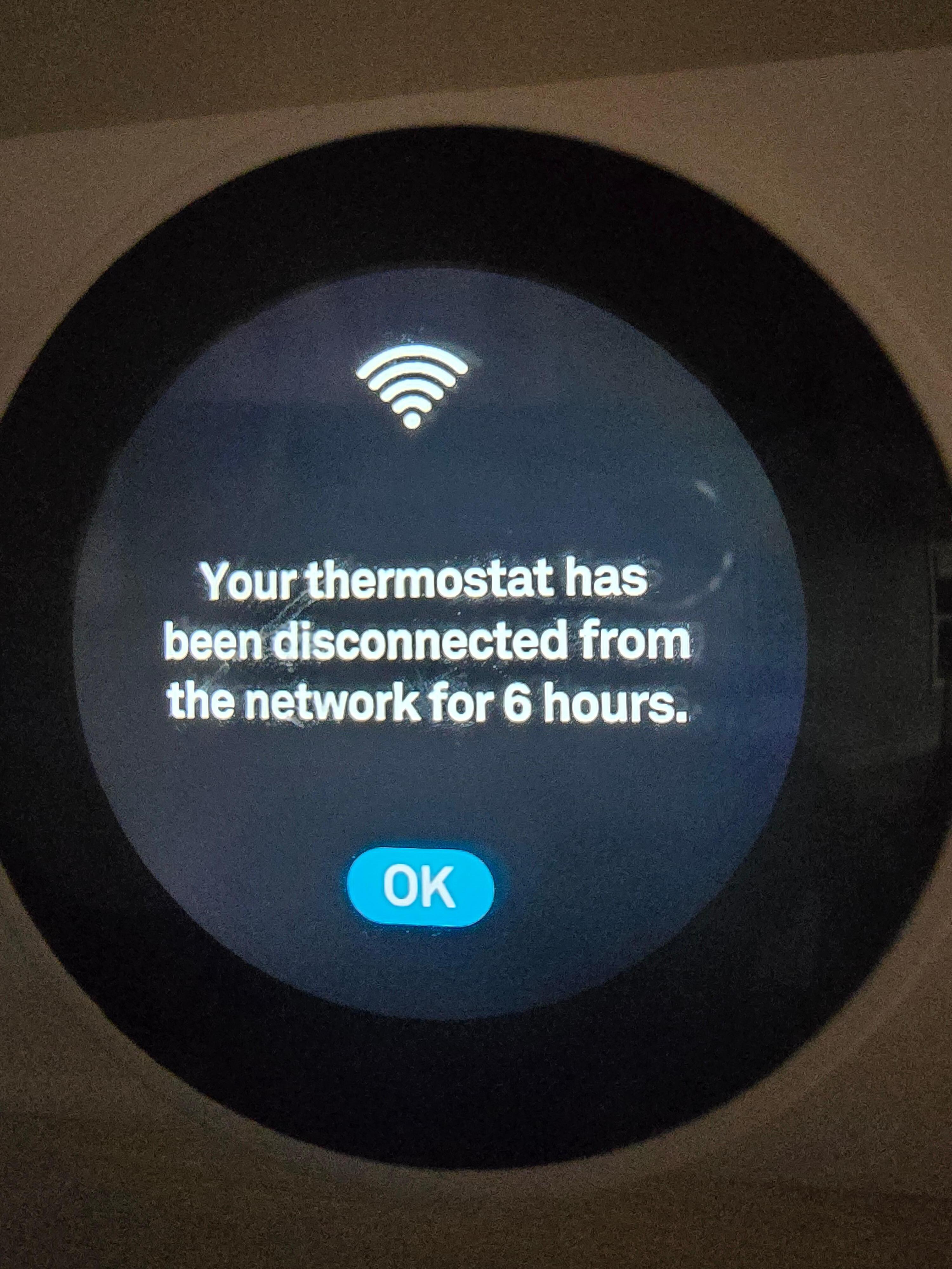 When Wi-Fi is down, you can't use the thermostat (AC)