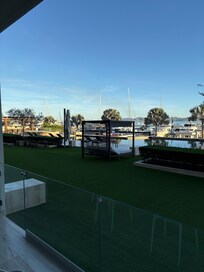 Night time view from deck