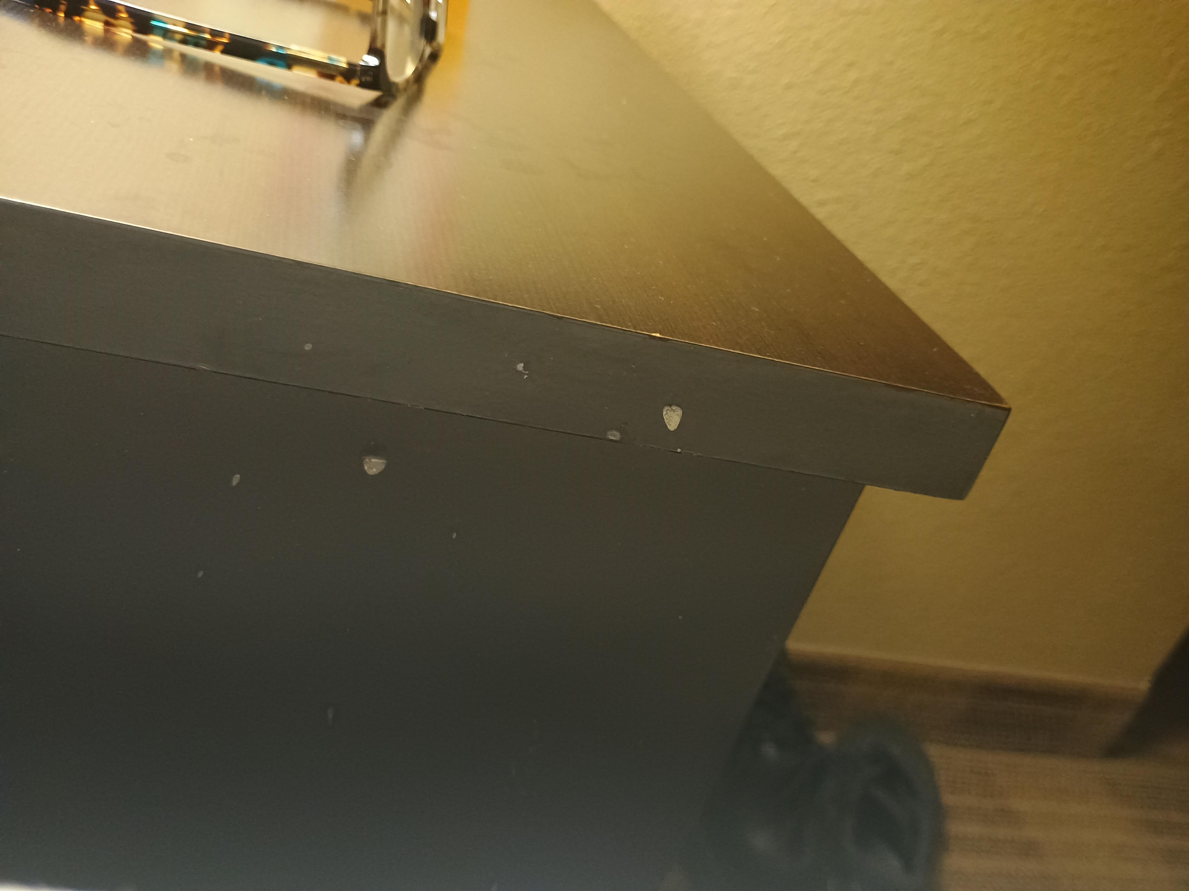 Nightstand ??? Marks on side, watermarks on top