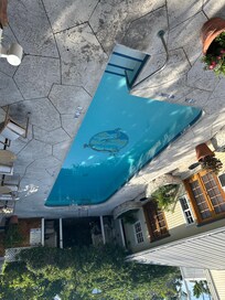 Pool was nice and cool, towels provided