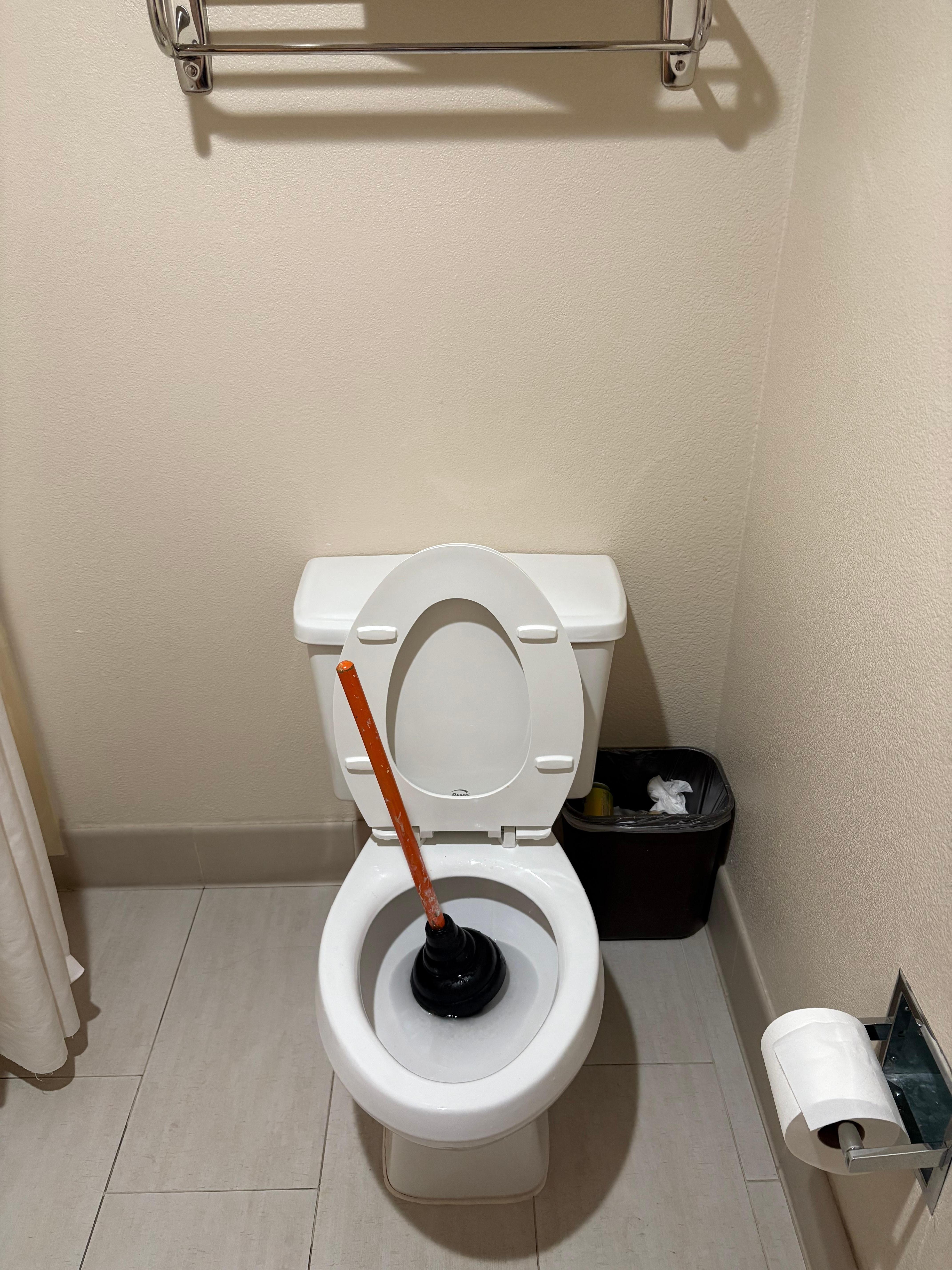 This is how they left my toilet for a few hours after trying to “fix” it until maintenance came. 
