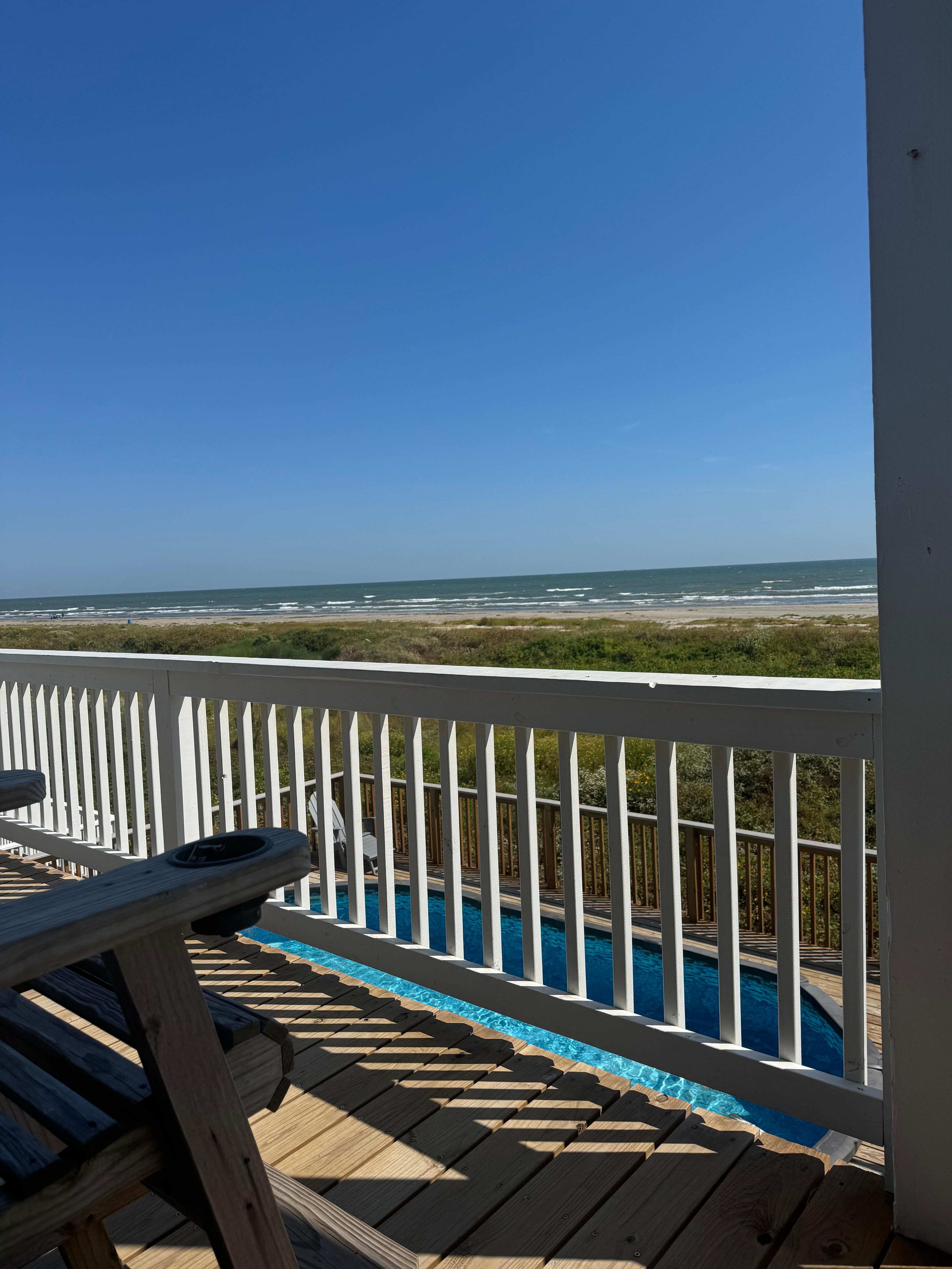 On porch taking in the view