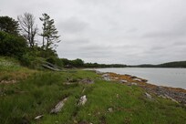 View from bank low tide