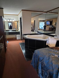 Jetted tub king bed room