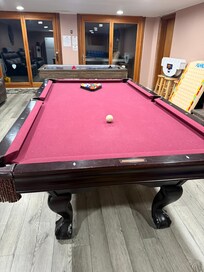 Gaming room that walks out to hot tub & fire pit