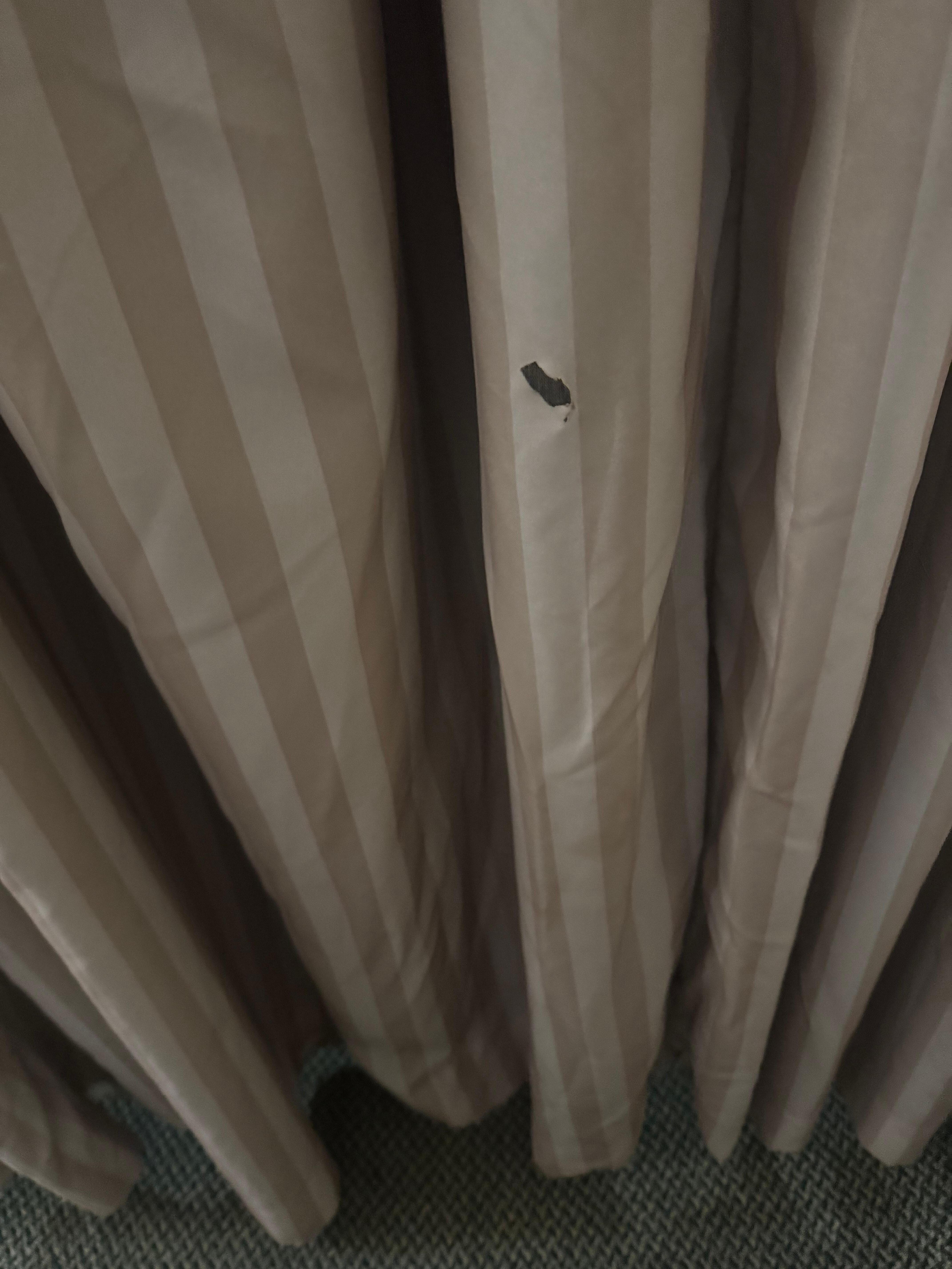 Splatter on curtains 