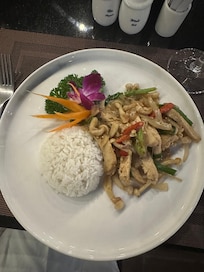 Chicen and mushroom stirfry