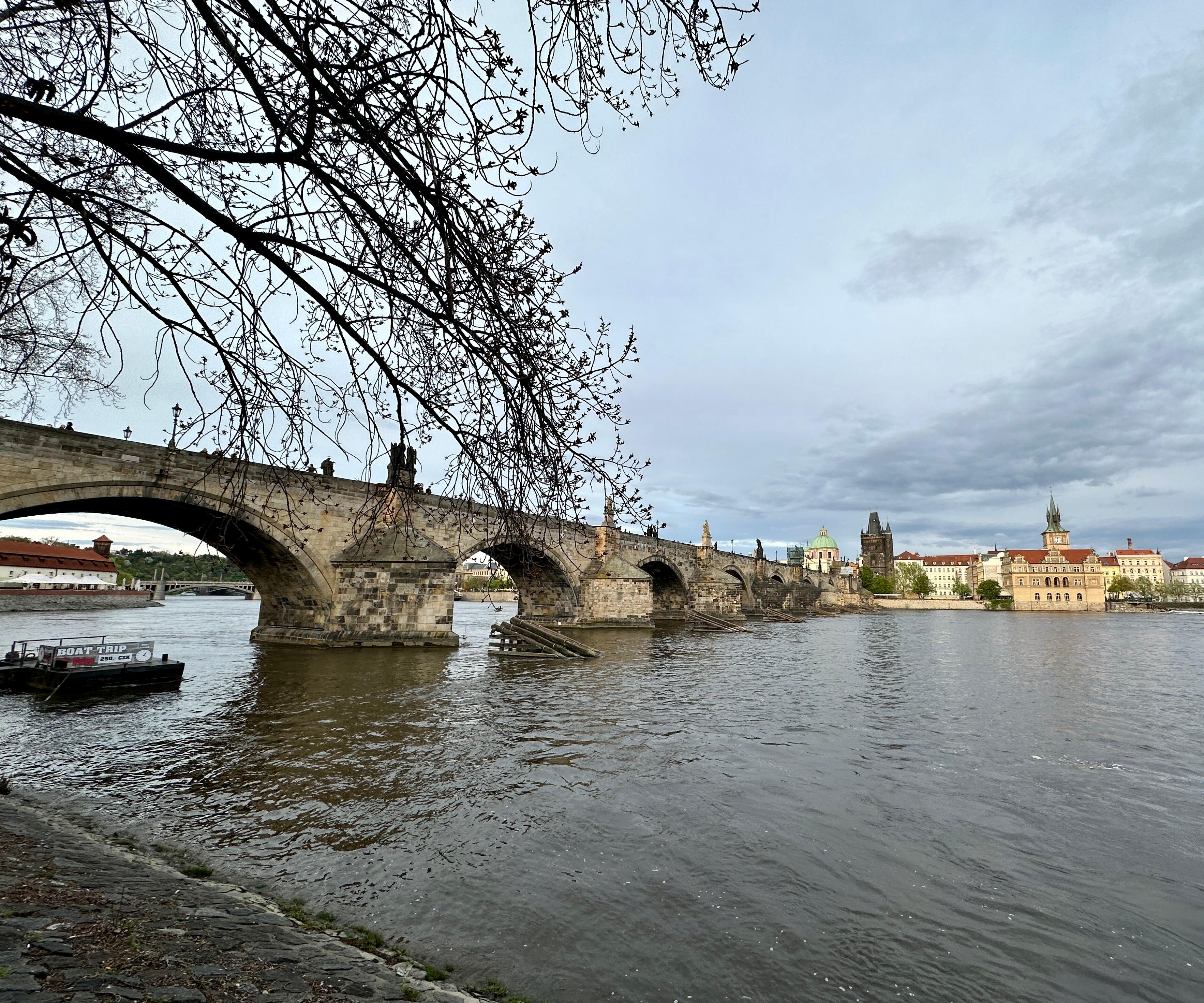 Charles Bridge at the side of the hotel