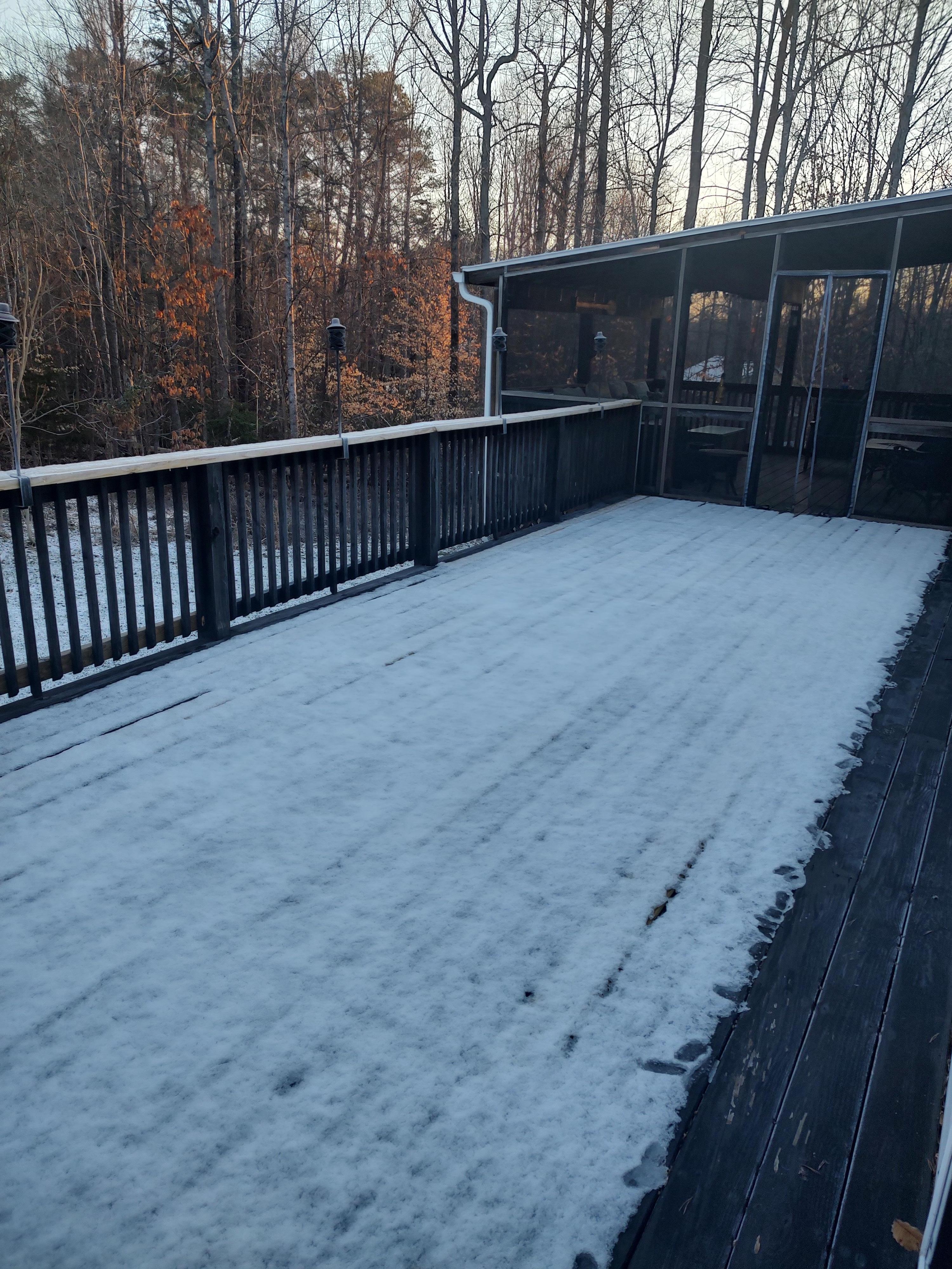 Screened in deck area