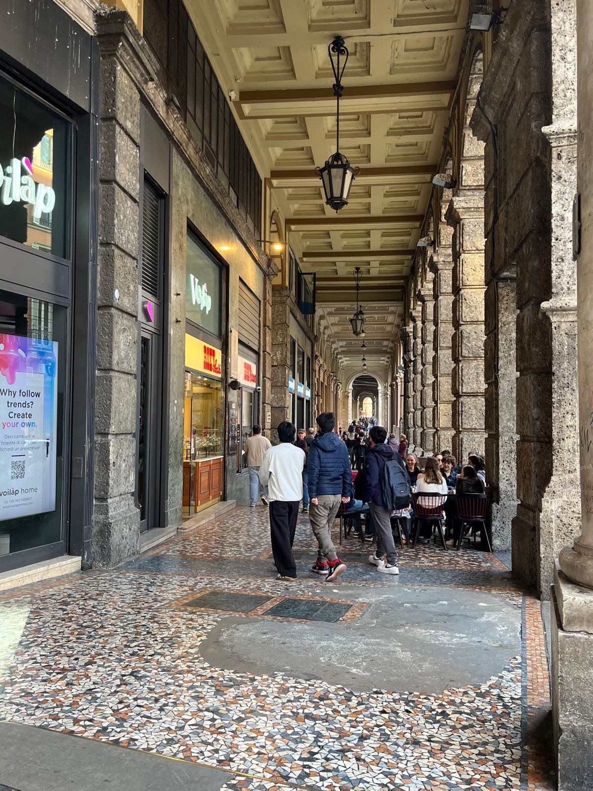 The colonnaded streets