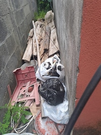 Beside the house there were remnants of a lot of alcohol and property dysfunction