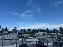 View to beach from hotel pool