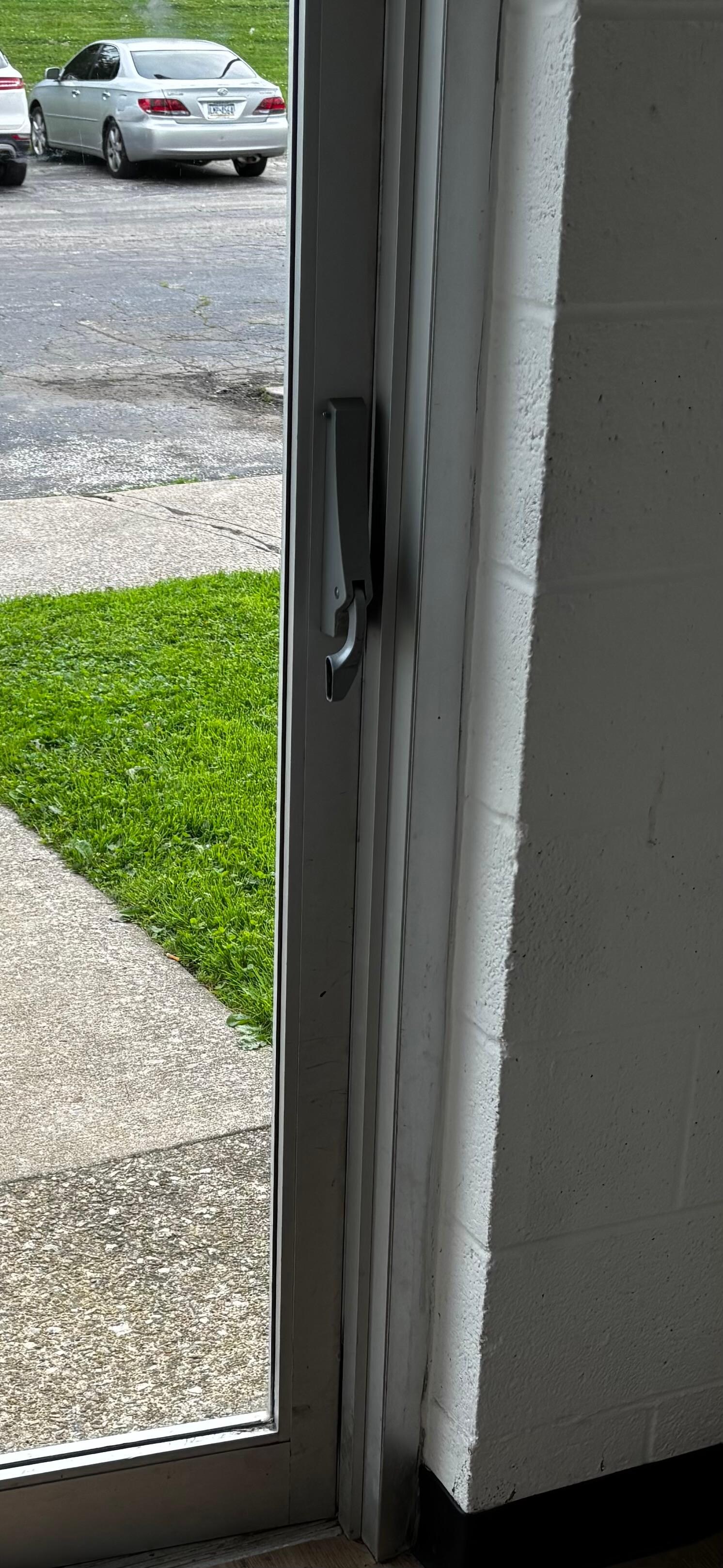Broken exterior door
