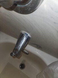 Faucet barely hanging on