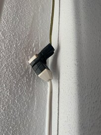 Dangerous exposed wiring