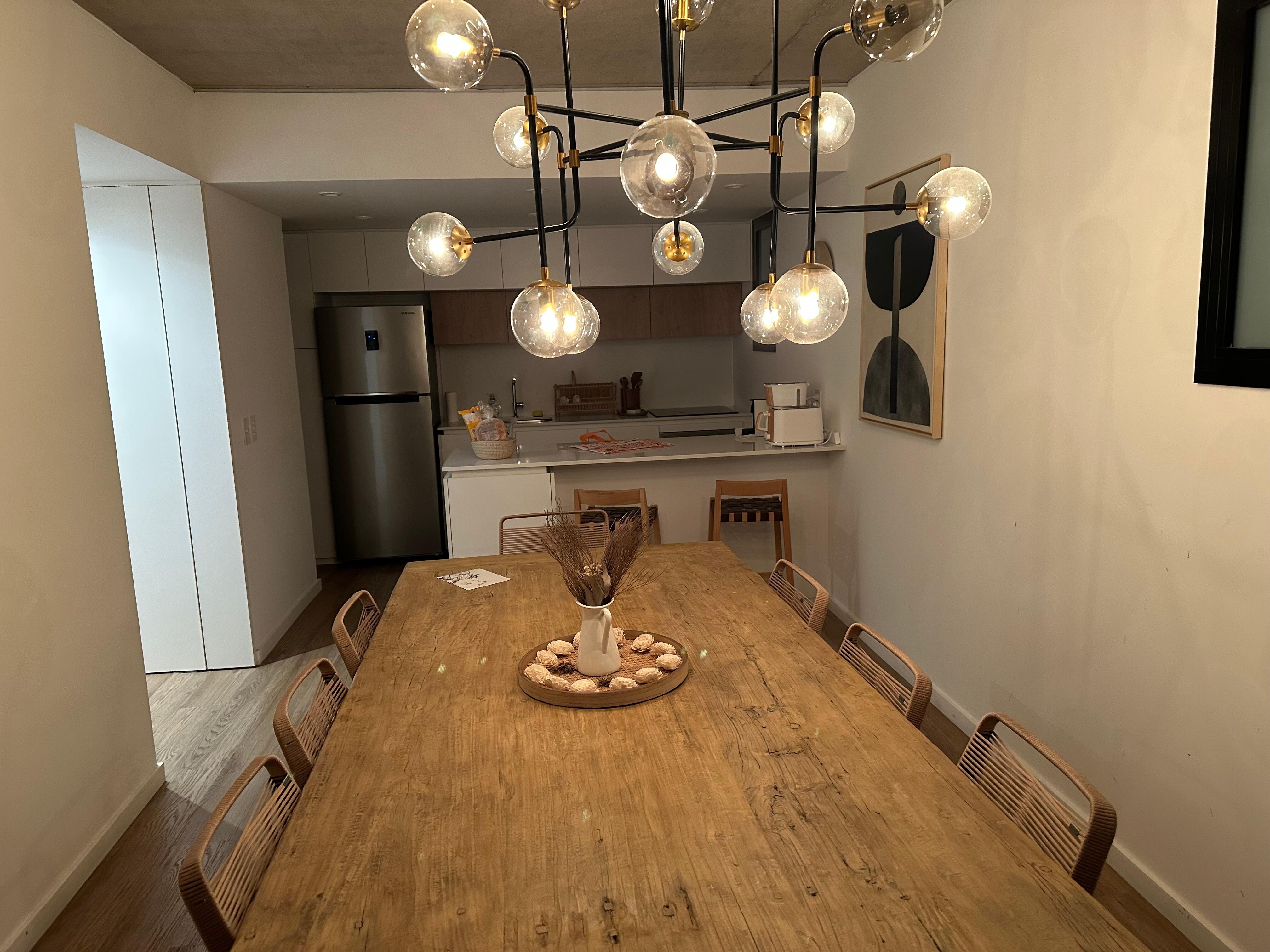 Ding room and kitchen