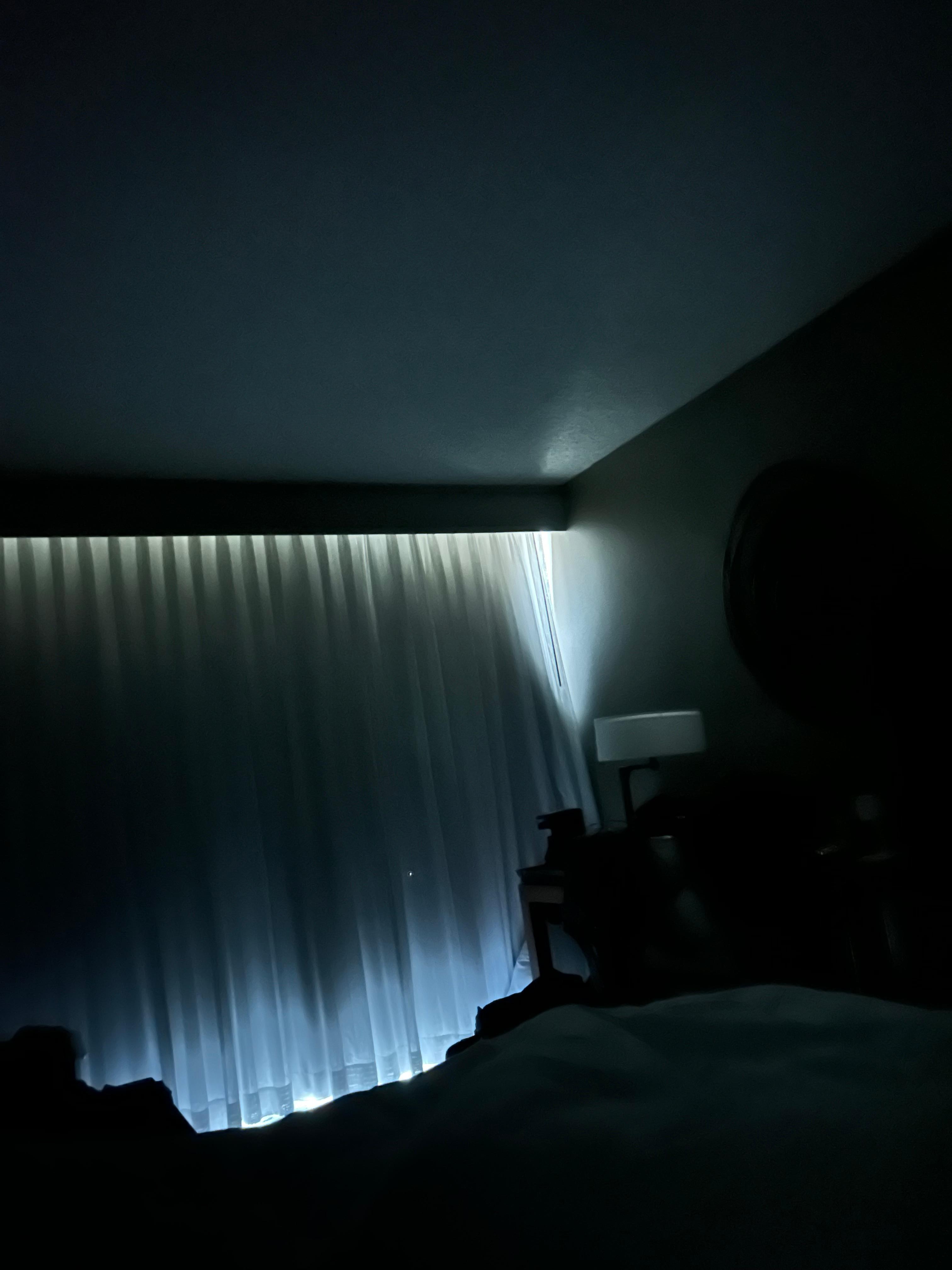 Almost good blackout curtains don’t stay in room 169 !