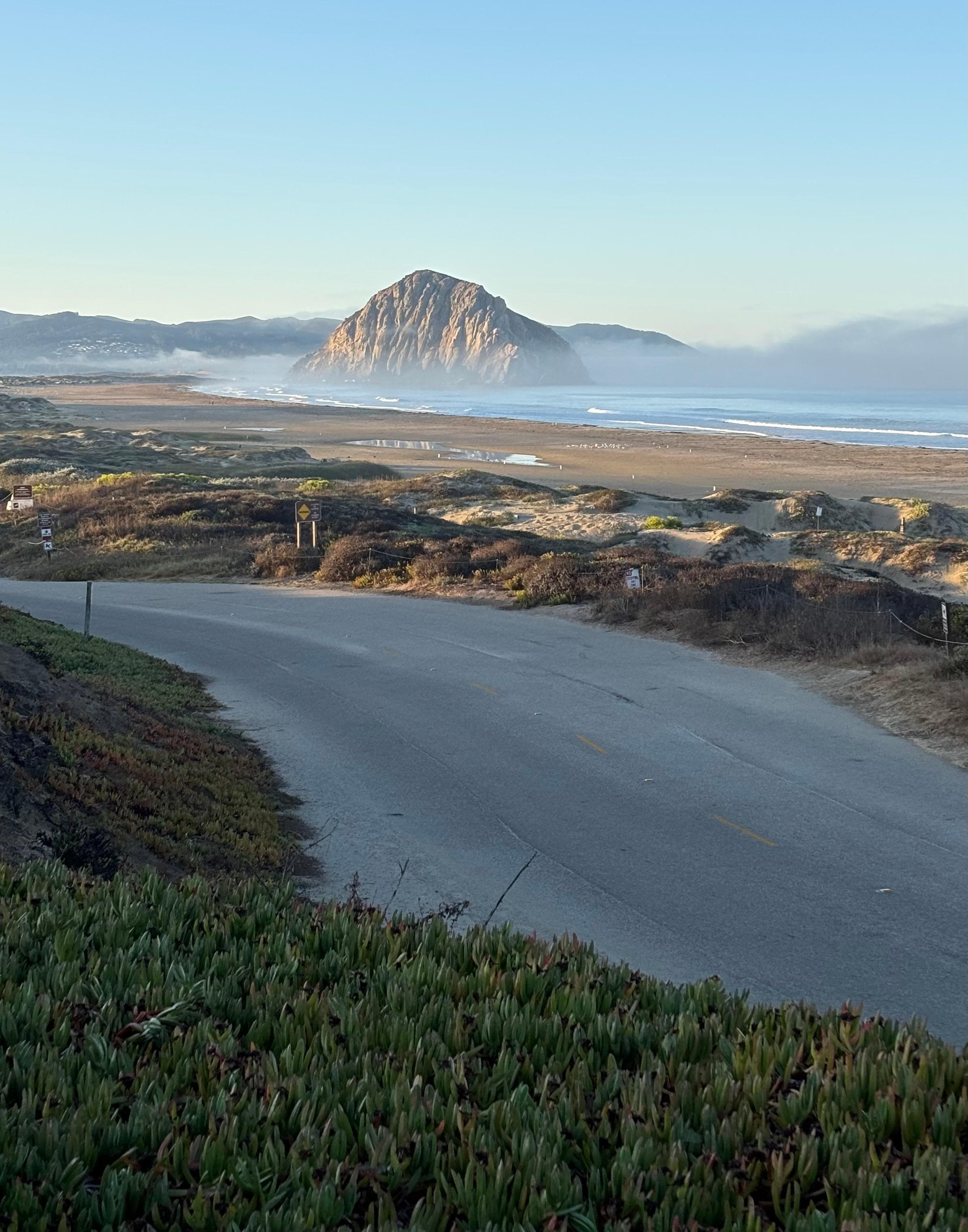 Walked pass one home and stood on the edge of the road and there it is the Rock