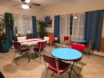 Stop for a beverage and a conversation.