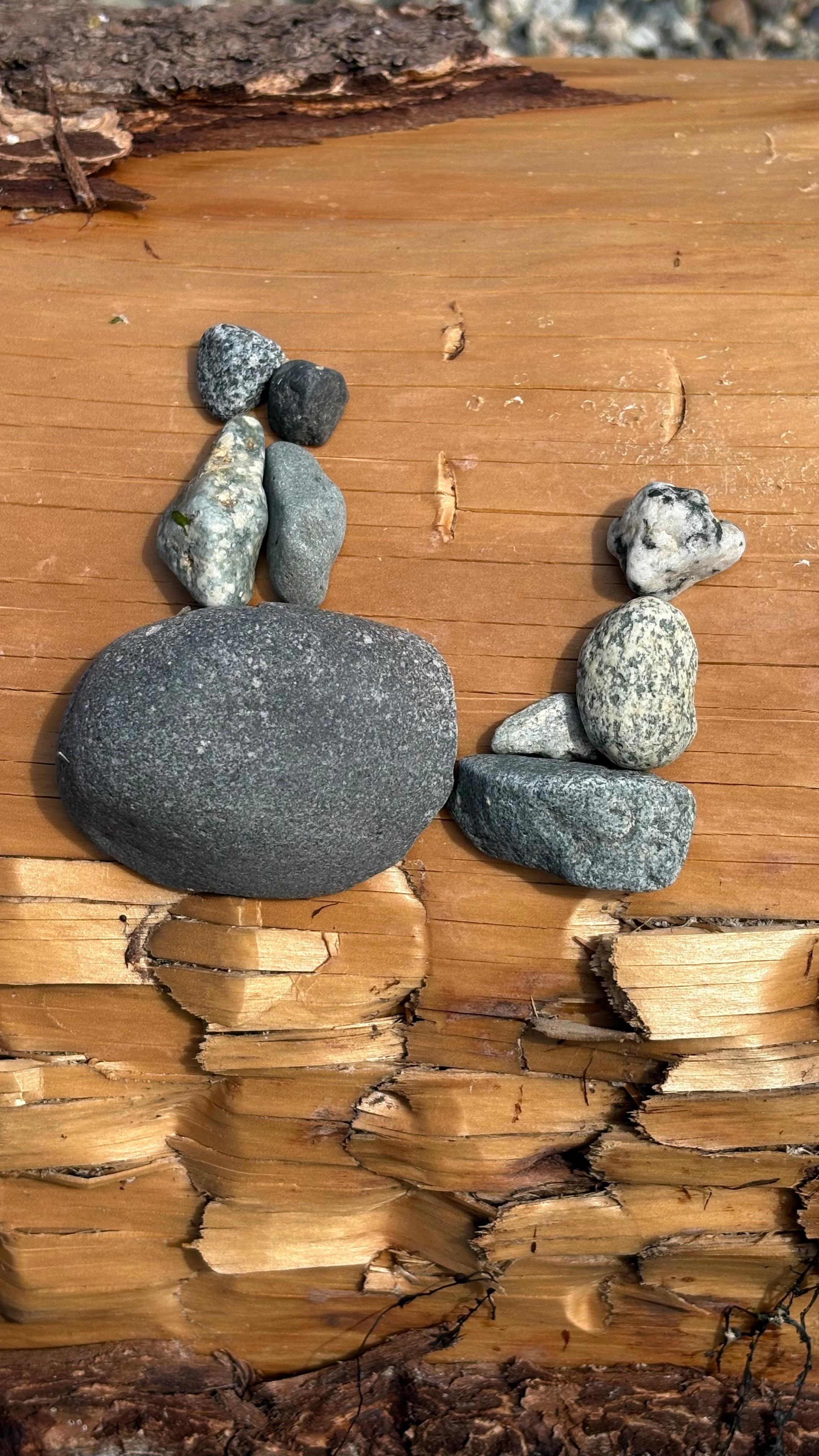 Lots of pebbles for creative art ideas.