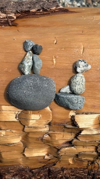 Lots of pebbles for creative art ideas.