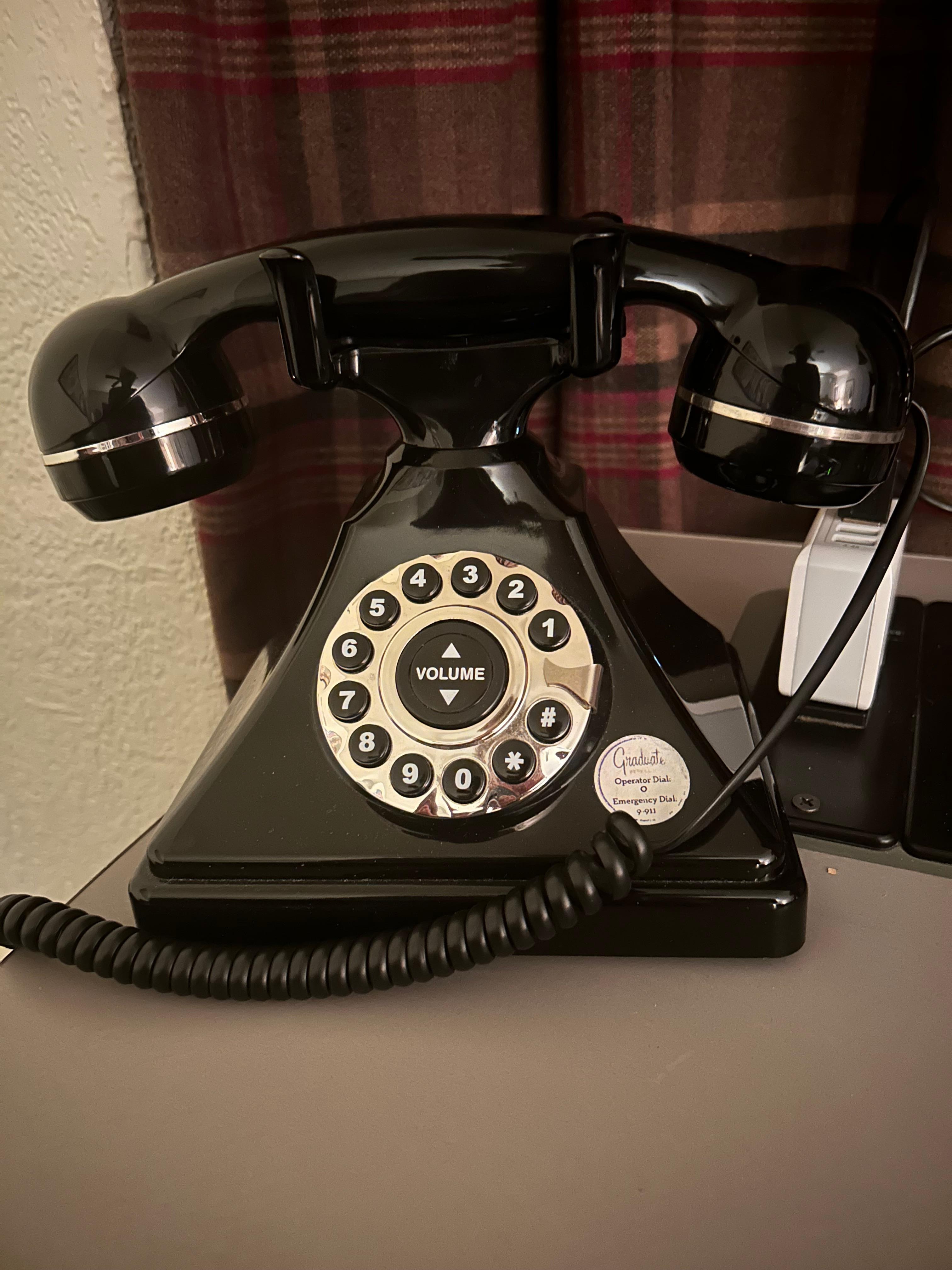 It worked to call the front desk. 