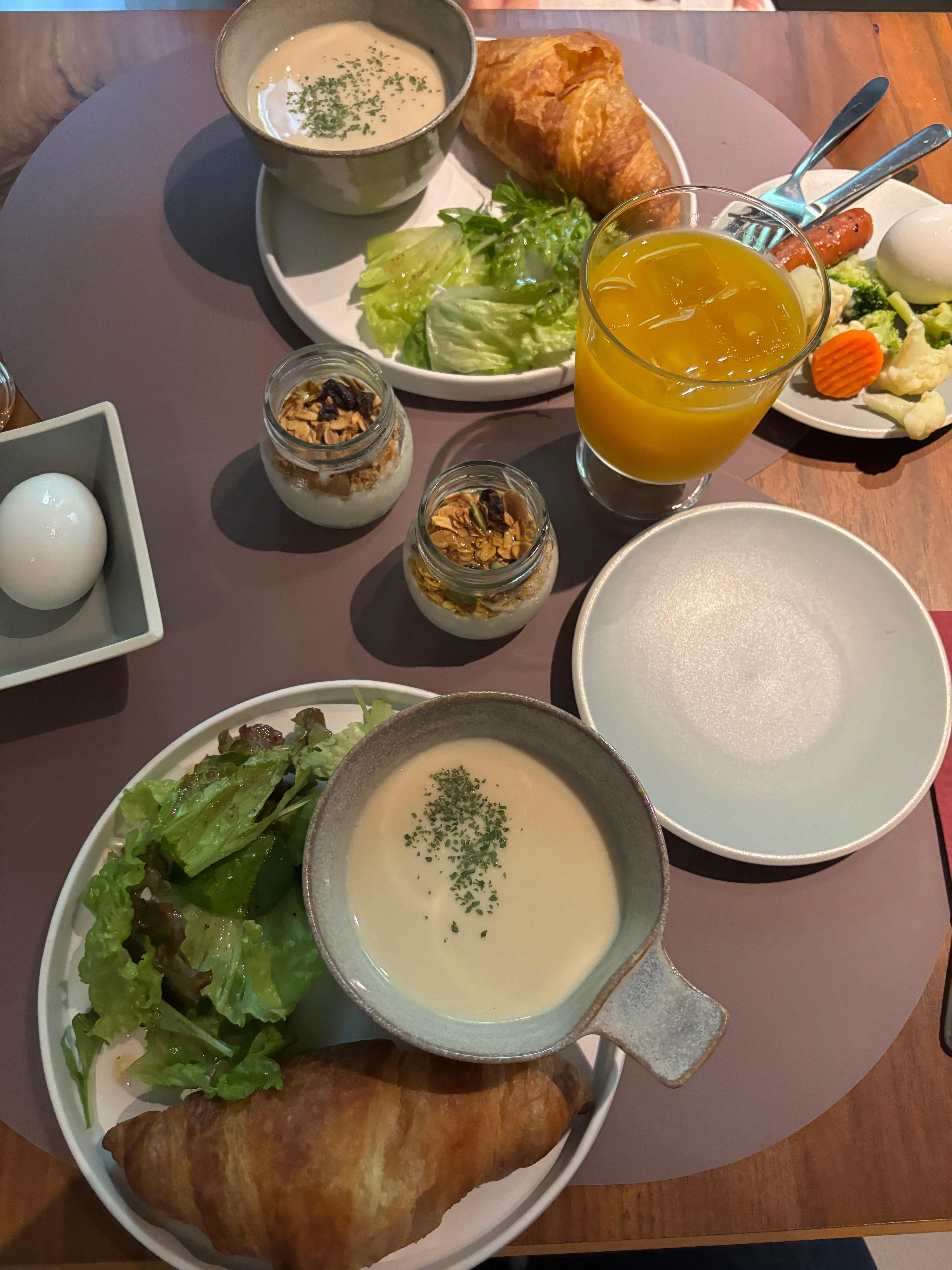 Breakfast, just enough.